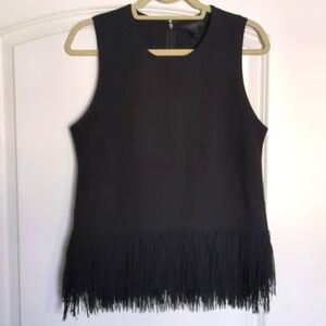 J.Crew Black Fringe Top